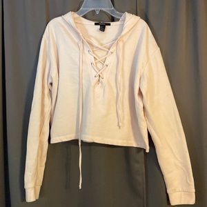 Light Pink Cropped Sweat Shirt